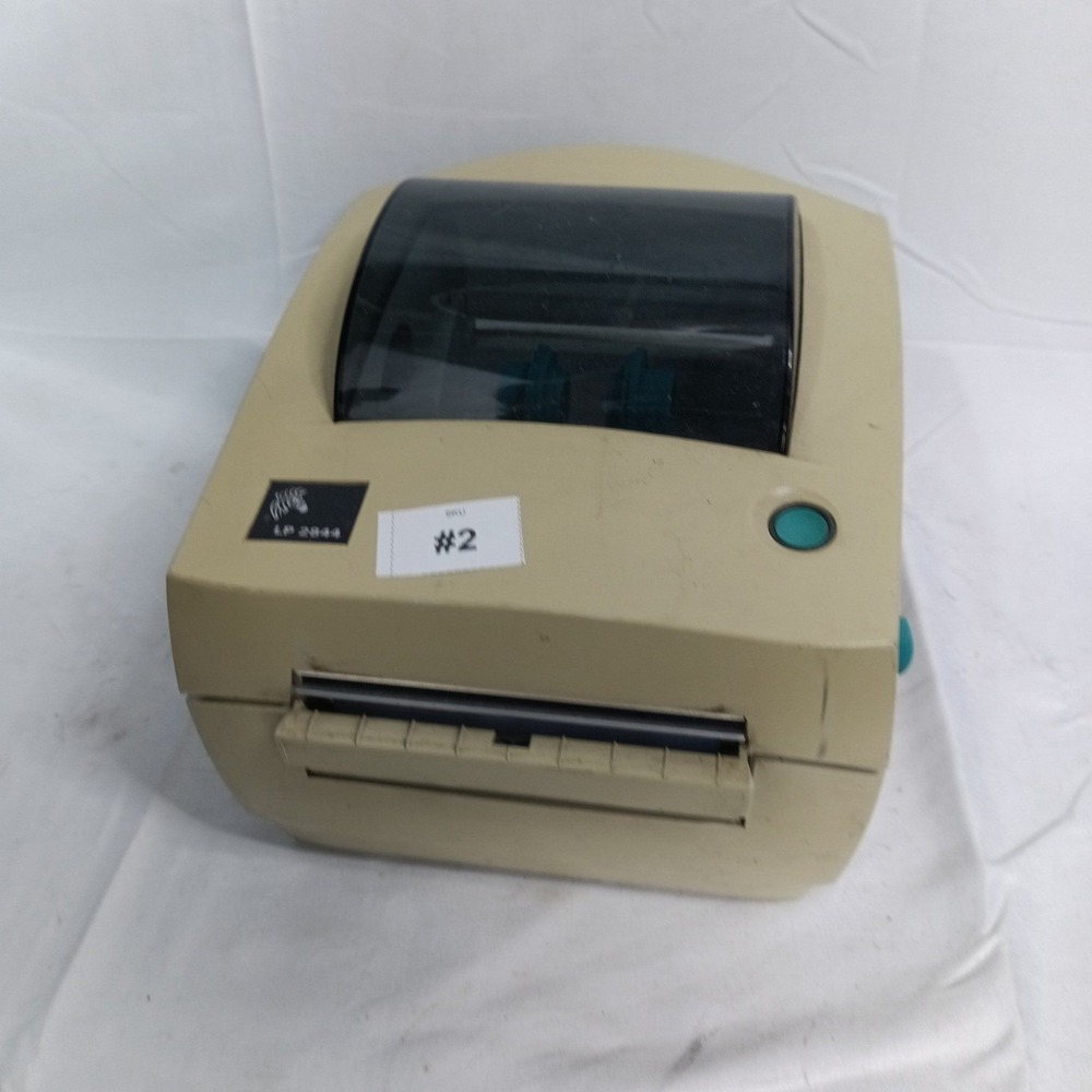 Zebra LP 2844 Thermal Label Printer Desktop LP2844PSAT No Power Cord #2